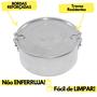 Imagem de Jogo Com 10 Marmitas Redondas Em Alumínio Nº 12 Alta Com Trava