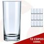 Imagem de Jogo com 12 Copo Brooklyn 330ML Long Drink Suco Água Nadir