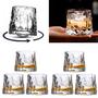 Imagem de Jogo Com 12 Copos de Vidro 200ml Fundo Giratório p/ Whisky 360