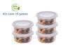 Imagem de Jogo com 15 potes redondos mini Ercaplast, kit pote BPA free