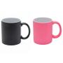 Imagem de Jogo Com 2 Canecas Preto/rosa Fosco Veludo Para Chá 350ml