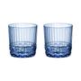 Imagem de Jogo com 2 Copos De Vidro Para Whisky 370 ml Azul America 20s Bormioli Rocco