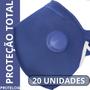 Imagem de Jogo com 20 Mascara PFF2 Com Válvula N95 Respirador Trabalho Profissional EPI Proteção Original