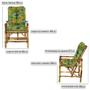 Imagem de jogo com 3 Cadeiras de area em Bambu com almofadas