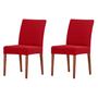 Imagem de Jogo Com 4 Capas de Cadeira em Malha Helanca Adomes Vermelho