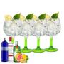 Imagem de Jogo Com 4 Taças Para Gin 720ml Com Pé Verde - Royal Pul