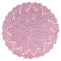 Imagem de Jogo com 5 Sousplat Crochê Barbante 6 Rosa Claro de Mesa Redondo Feito A Mão Decoração Linda Para Sua Mesa