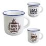 Imagem de Jogo Com 6 Mini Caneca Porcelana Cafezinho 50 Ml Frases