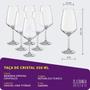 Imagem de Jogo com 6 Taças de Cristal Para Vinho Bordeaux 550 ml Sandra Bohemia