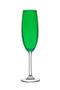Imagem de Jogo com 6 tacas para champanhe  cristal gastro verde 220ml