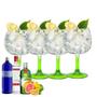 Imagem de Jogo Com 6 Taças Para Gin 720ml Com Pé Verde - Royal Pul