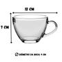 Imagem de Jogo Conjunto de 6 Xícaras Copo Café Vidro Grosso 250ml Com Alça