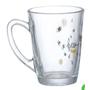 Imagem de Jogo conjunto de caneca de vidro abelha com 3 peças para chá cappuccino e café decorada