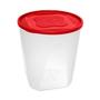 Imagem de Jogo conjunto de pote de plástico para mantimentos vermelho com 5 peças de cozinha