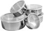 Imagem de Jogo Conjunto de Tigelas Para Alimentos em Alumínio Com Tampa 5 Peças Potes Bowl