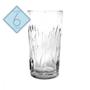 Imagem de Jogo Copos Altos Vidro Decorados 6 peças 245ml Bebidas Variadas Água Sucos Drinks Coquetel Servir Utensílios Cozinha 