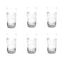 Imagem de Jogo Copos Altos Vidro Decorados 6 peças 245ml Bebidas Variadas Água Sucos Drinks Coquetel Servir Utensílios Cozinha 