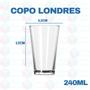 Imagem de Jogo Copos De Vidro Londres 240 ML Transparente Sucos - 18 UN