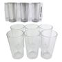 Imagem de Jogo Copos Vidro 240Ml Copo Agua Conjunto Chiques Kit 6