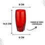 Imagem de Jogo copos vidro altos resistente 6 pecas 365 ml vermelho 