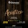 Imagem de Jogo Cordas Violão Aço Acústico 010 Bronze Geswam