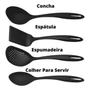 Imagem de Jogo Cozinha Utensílios 4 Peças Nylon colher Concha Espumadeira Espátula Tramontina