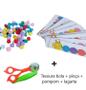 Imagem de jogo da lagarta com Tesoura bola e kit de motricidade para Escola Creche Educativo