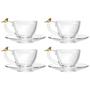Imagem de Jogo de 04 Xícaras Café Golden Bird com Pires 80 ml Wolff