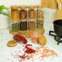Imagem de Jogo De 10 Potes Herméticos De Vidro Tampa De Bambu - 250 Ml