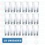 Imagem de Jogo de 18 Copos de Vidro Quadrado Bali 320ML Refresco Drinks