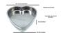 Imagem de Jogo De 3 Forma De Coração Assadeira Em Alumínio Grosso IF 35 N 22, 28 e 36 cm