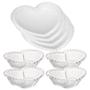 Imagem de Jogo De 4 Bowls Coração Pearl Com 4 Pratos Para Servir Com 18cm