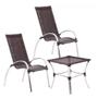 Imagem de Jogo de 4 Cadeiras e Mesa em Alumínio Para Piscina, Varanda