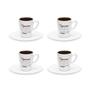 Imagem de Jogo De 4 Xícaras Pequenas Espresso 75 Ml Com Pires Dose