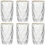 Imagem de Jogo De 6 Copos Altos Borda Dourada 350ml Diamond Class Home