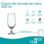 Imagem de Jogo de 6 Copos de Cerveja de Vidro 300ml Taça de Bebidas Resistente Para Celebrações e Festas, Mesa Posta Elegante Sustentável, Bares e Restaurantes