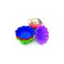 Imagem de Jogo De 6 Forminhas Coloridas Para Cupcake Flor Em Silicone
