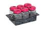 Imagem de Jogo De 6 Potes 160ml Para Temperos Pink Casambiente