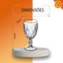 Imagem de Jogo De 6 Taças Diamante Transparente Água Vinho 240ml