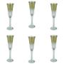 Imagem de Jogo de 6 Taças em Cristal Âmbar Aurora Lapidada para Champagne - 120ml - Brilho em Cada Gole: Kit de Taças de Cristal - Refina sua Degustação!