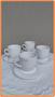 Imagem de jogo de 6 Xícaras de Chá com Pires Nobre Branco - Scalla