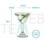 Imagem de Jogo de 8 Taças de Martini de Vidro 274ml para Drinks ou Sobremesas Resistentes Para Festas, Mesa Posta Elegante e Sustentável, Bares e Restaurantes