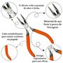 Imagem de Jogo De Alicates Mini 3 pcs Artesanato Bijuteria Eletrônicos Profissional - Corte Diagonal, Bico Redondo e Meia Cana