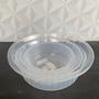 Imagem de Jogo de bacia de plástico redondo com 3 peças transparente para cozinha ou lavanderia