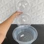Imagem de Jogo de bacia de plástico redondo com 3 peças transparente para cozinha ou lavanderia