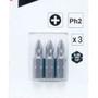 Imagem de Jogo de bits philips ph2 encaixe 1/4" x 25mm 3 peças - Makita