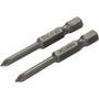 Imagem de Jogo de Bits/Ponteiras Phillips com Encaixe Sextavado 1/4" Nº 0X50mm Cartela com 2 Peças - Vonder