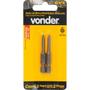 Imagem de Jogo de Bits/Ponteiras Phillips com Encaixe Sextavado 1/4" Nº 0X50mm Cartela com 2 Peças - Vonder