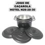 Imagem de Jogo de Caçarola Hotel Com 3 Panelas 26 28 30 Industrial Hotel Restaurante Feijoada Tropeiro