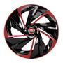 Imagem de Jogo de calota esportiva aro 13 nitro black red + emblema resinado fiat vermelho